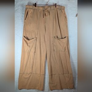67-Nwt Casual Tan Wide-Leg Pants